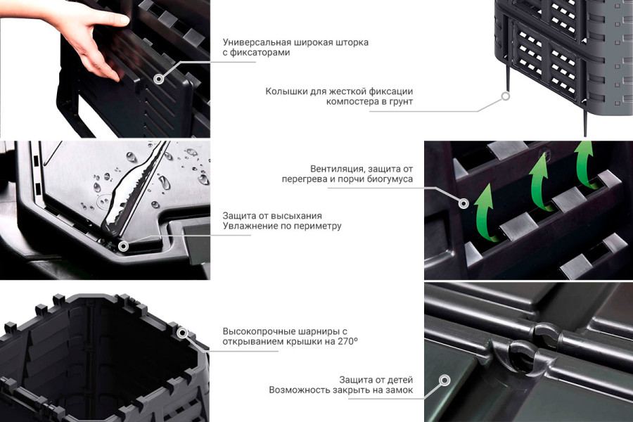 Компостер 740 л