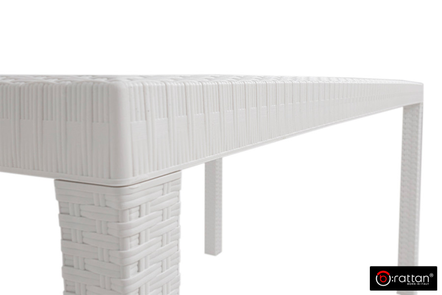 Стол B:Rattan Houston | цвет: белый