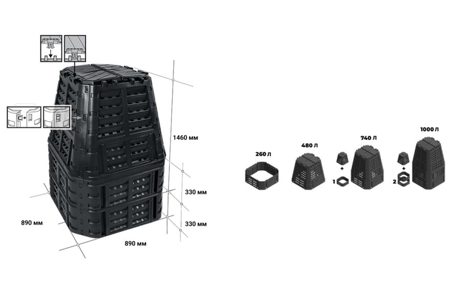Компостер 1000 л
