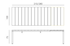 Стол раздвижной Nardi Rio 210