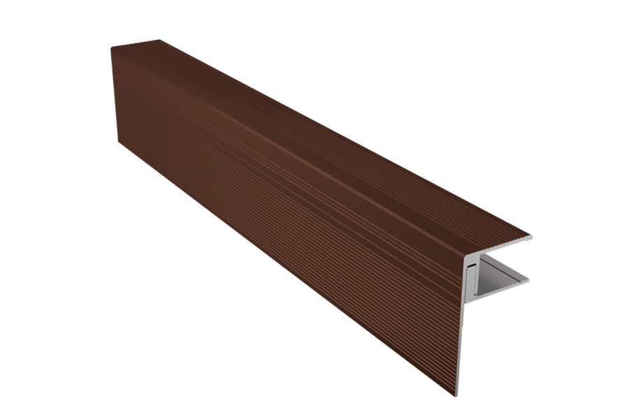 Алюминиевый F-профиль NauicPrime универсальный | Цвет: Коричневый