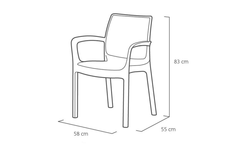 Стул Keter Bali Mono | цвет: коричневый