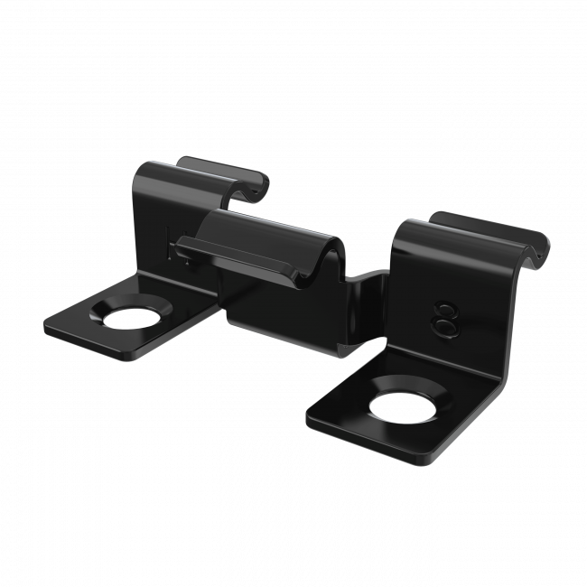 Клипса HILST Premium 3D 8 мм (упаковка 100 шт.) черная
