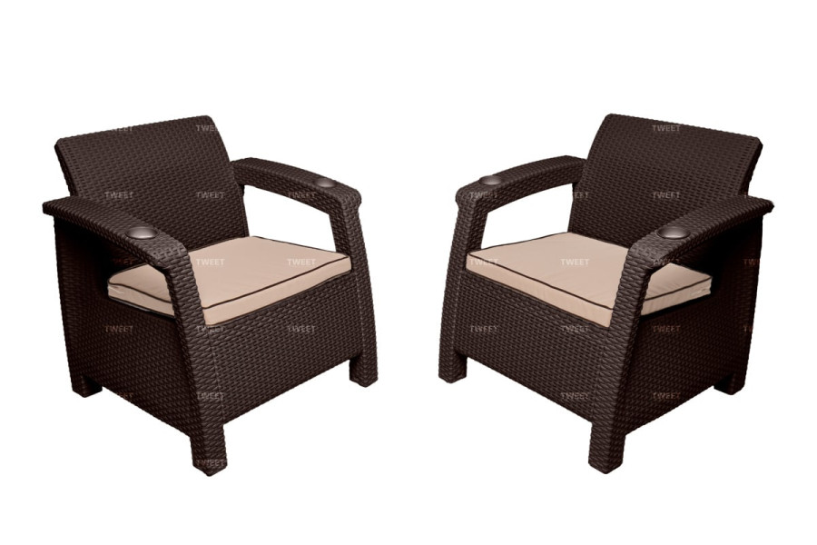 Кресло Tweet | цвет: коричневый